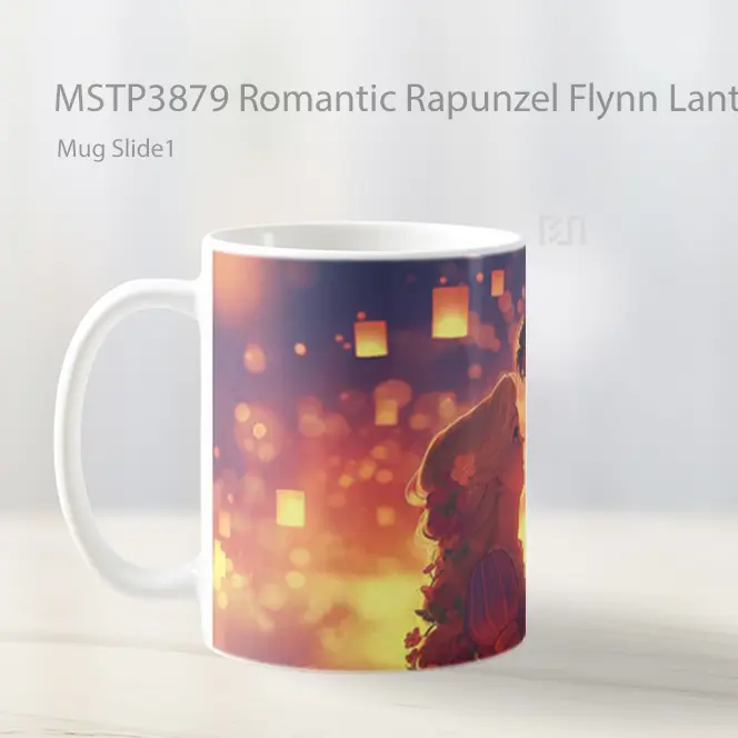 Romantic Rapunzel Flynn Lanterns Mug Gelas Keramik MSTP3879 - All-side / Desain