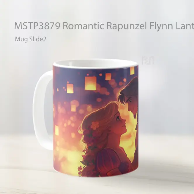Romantic Rapunzel Flynn Lanterns Mug Gelas Keramik MSTP3879 - All-side / Desain