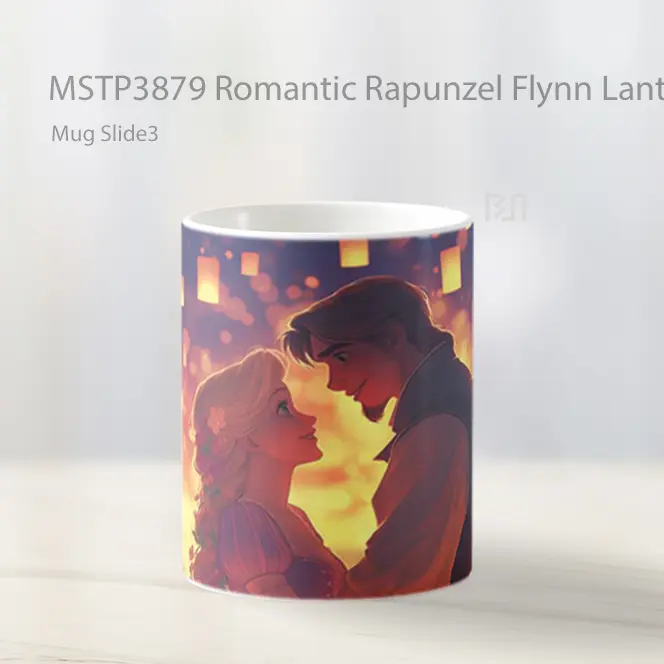 Romantic Rapunzel Flynn Lanterns Mug Gelas Keramik MSTP3879 - All-side / Desain