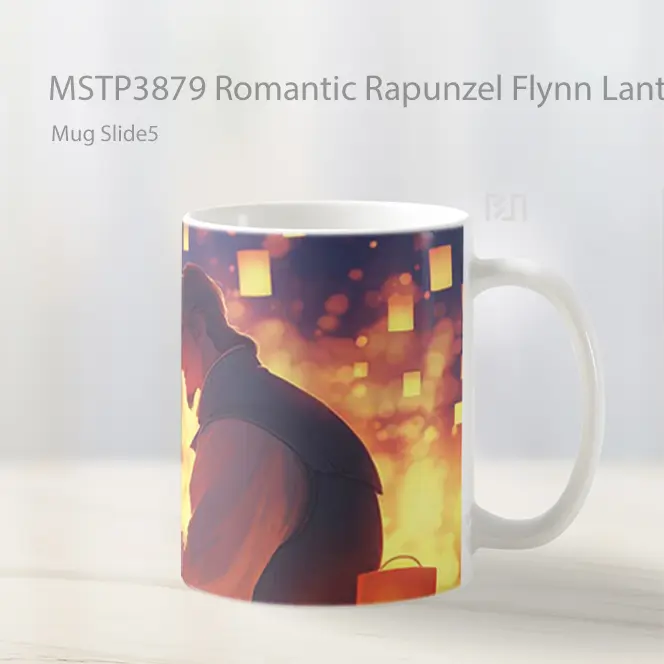 Romantic Rapunzel Flynn Lanterns Mug Gelas Keramik MSTP3879 - All-side / Desain