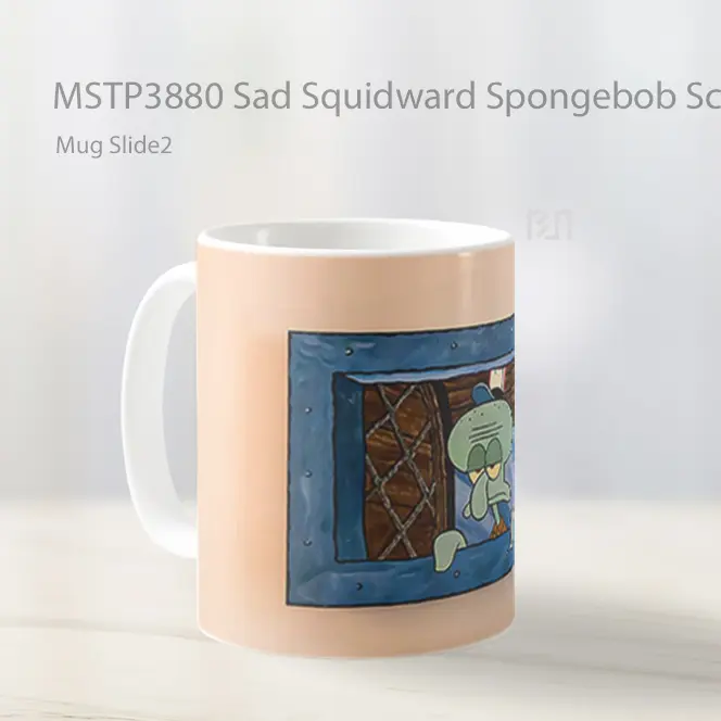 Sad Squidward Spongebob Scene Mug Gelas Keramik MSTP3880 - All-side / Desain