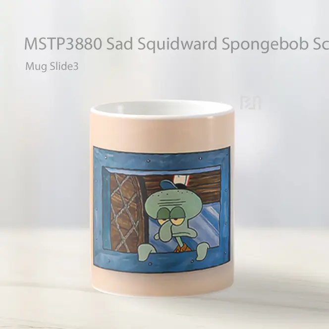Sad Squidward Spongebob Scene Mug Gelas Keramik MSTP3880 - All-side / Desain