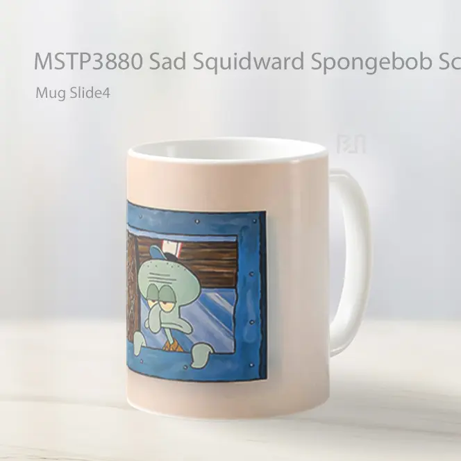 Sad Squidward Spongebob Scene Mug Gelas Keramik MSTP3880