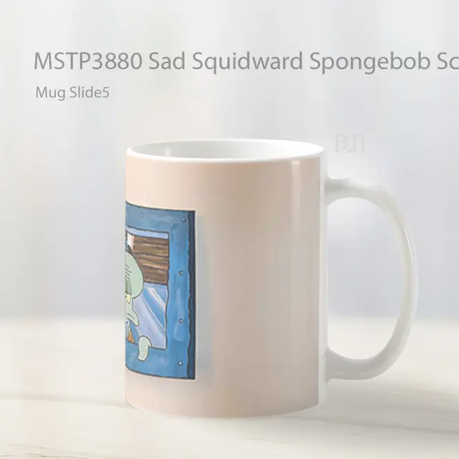 Sad Squidward Spongebob Scene Mug Gelas Keramik MSTP3880 - All-side / Desain