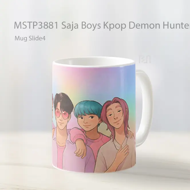 Saja Boys Kpop Demon Hunters Group Art Mug Gelas Keramik MSTP3881