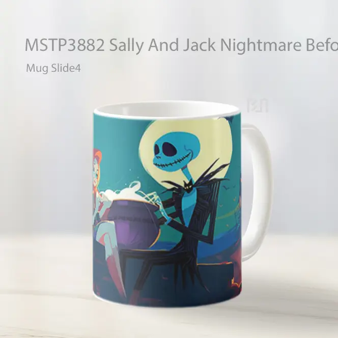 Sally And Jack Nightmare Before Christmas Mug Gelas Keramik MSTP3882