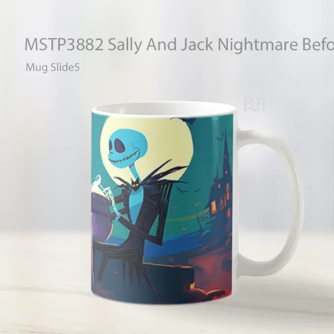 Sally And Jack Nightmare Before Christmas Mug Gelas Keramik MSTP3882 - All-side / Desain