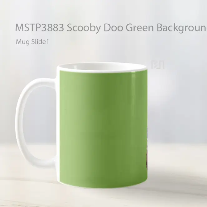 Scooby Doo Green Background Mug Gelas Keramik MSTP3883 - All-side / Desain