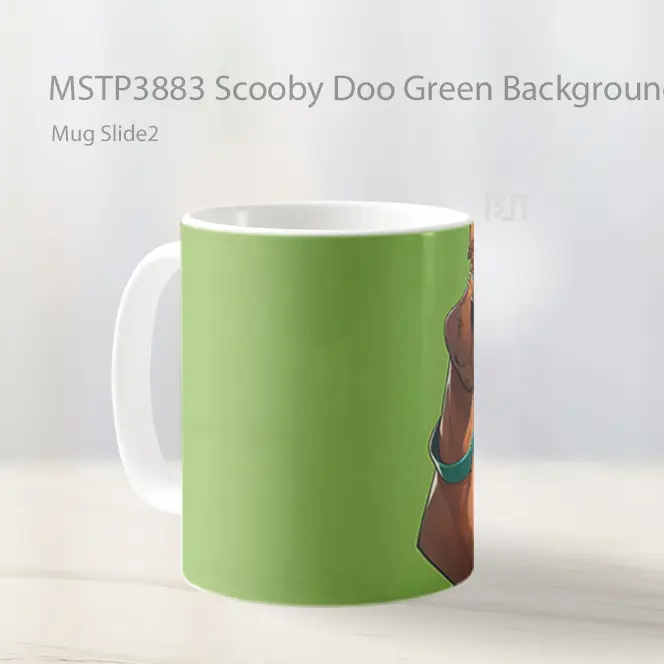 Scooby Doo Green Background Mug Gelas Keramik MSTP3883 - All-side / Desain