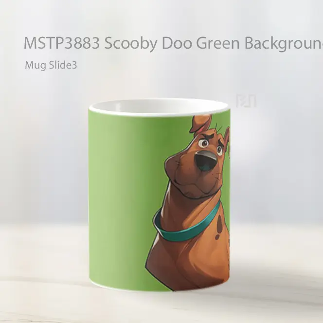 Scooby Doo Green Background Mug Gelas Keramik MSTP3883 - All-side / Desain
