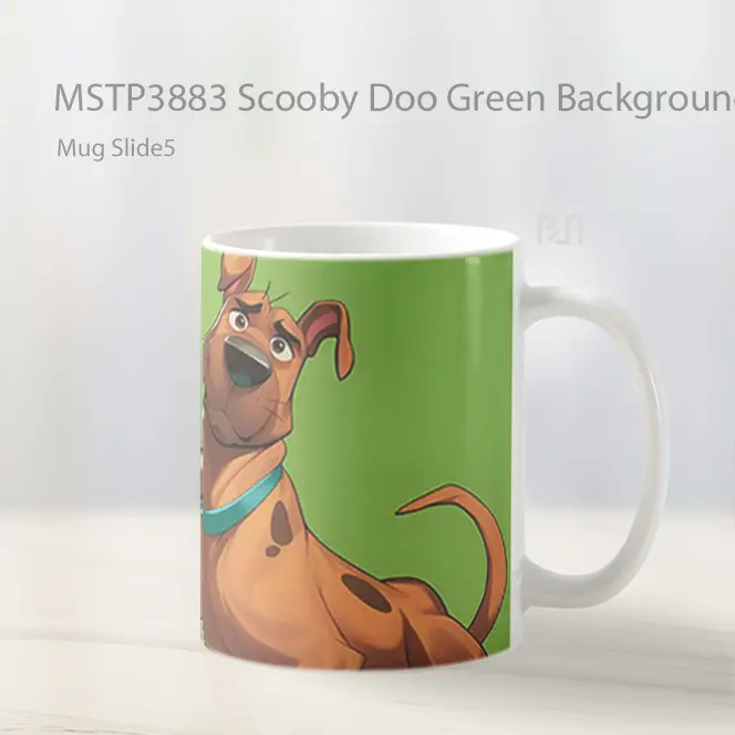 Scooby Doo Green Background Mug Gelas Keramik MSTP3883 - All-side / Desain