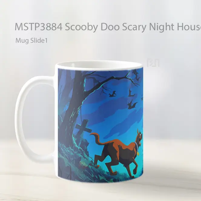 Scooby Doo Scary Night House Mug Gelas Keramik MSTP3884 - All-side / Desain
