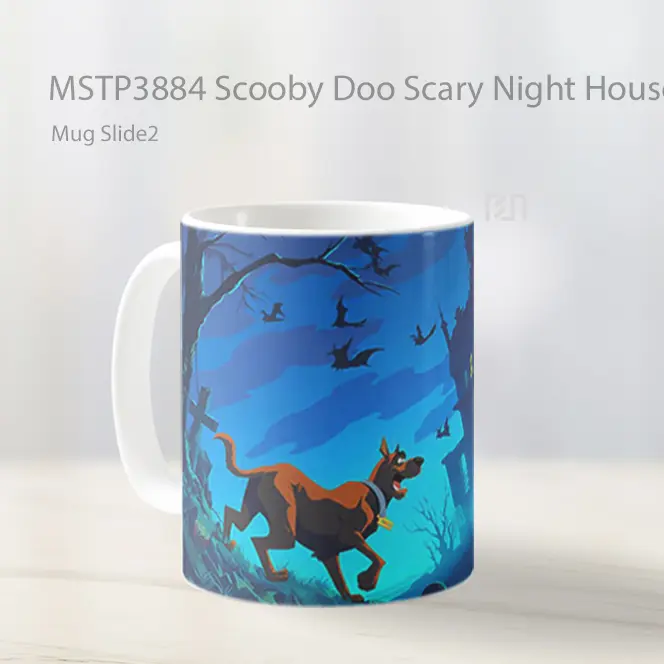 Scooby Doo Scary Night House Mug Gelas Keramik MSTP3884 - All-side / Desain