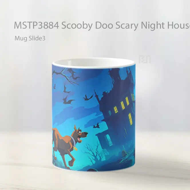 Scooby Doo Scary Night House Mug Gelas Keramik MSTP3884 - All-side / Desain