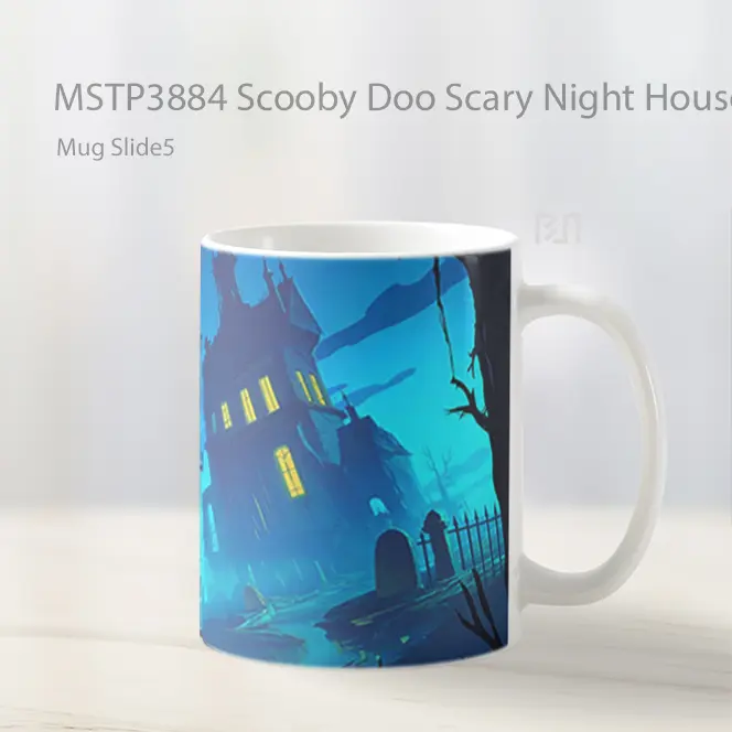 Scooby Doo Scary Night House Mug Gelas Keramik MSTP3884 - All-side / Desain
