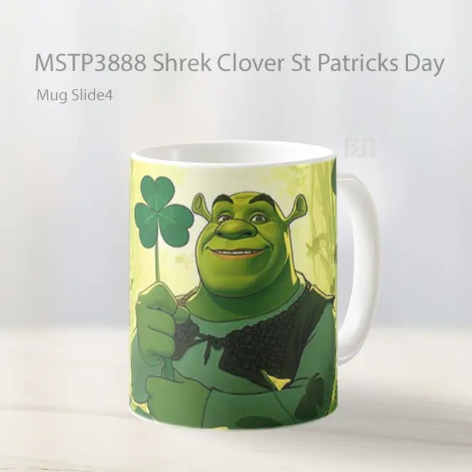 Shrek Clover St Patricks Day Mug Gelas Keramik MSTP3888