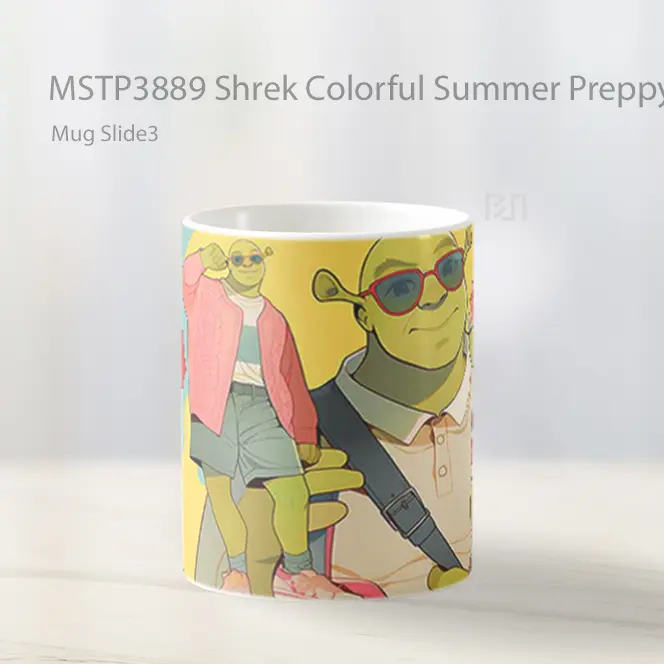 Shrek Colorful Summer Preppy Looks Mug Gelas Keramik MSTP3889 - All-side / Desain