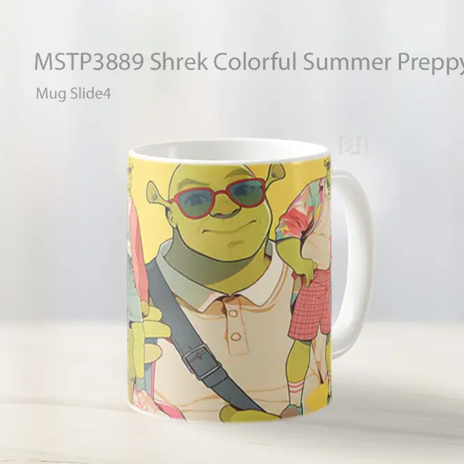 Shrek Colorful Summer Preppy Looks Mug Gelas Keramik MSTP3889
