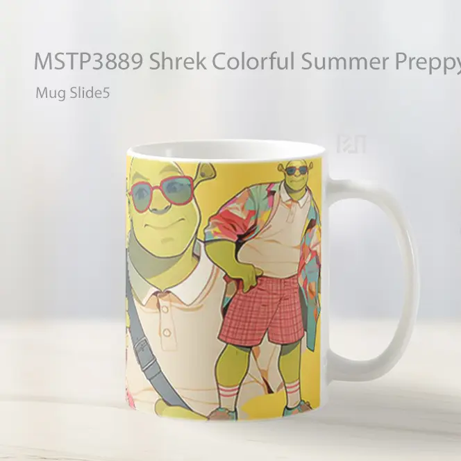 Shrek Colorful Summer Preppy Looks Mug Gelas Keramik MSTP3889 - All-side / Desain