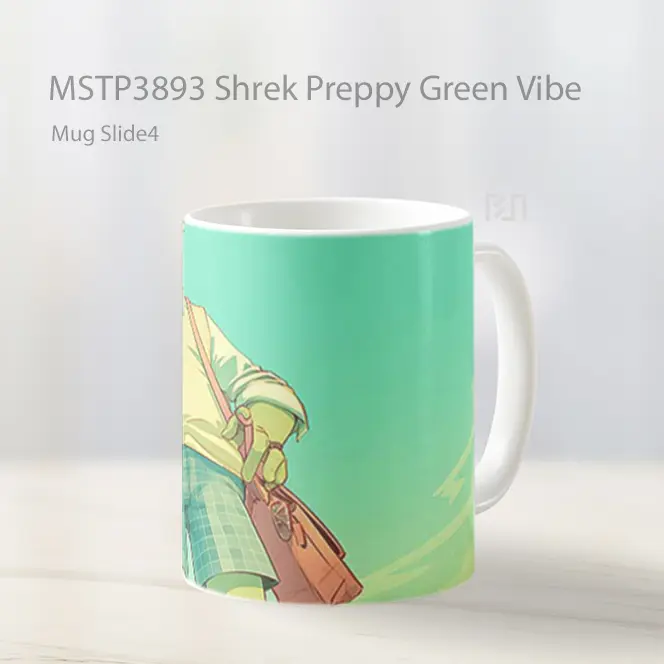 Shrek Preppy Green Vibe Mug Gelas Keramik MSTP3893