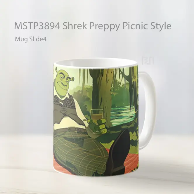 Shrek Preppy Picnic Style Mug Gelas Keramik MSTP3894