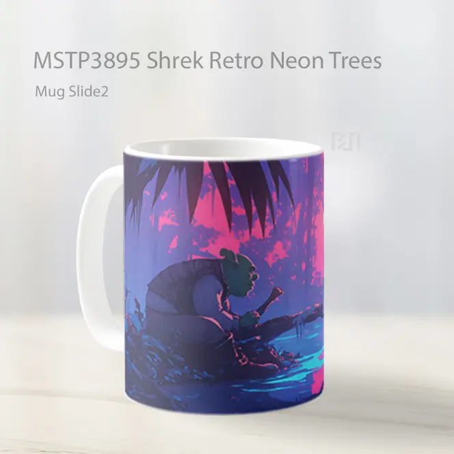 Shrek Retro Neon Trees Mug Gelas Keramik MSTP3895 - All-side / Desain