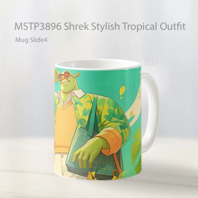 Shrek Stylish Tropical Outfit Mug Gelas Keramik MSTP3896