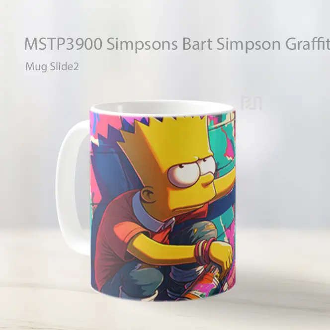 Simpsons Bart Simpson Graffiti Artist Mug Gelas Keramik MSTP3900 - All-side / Desain