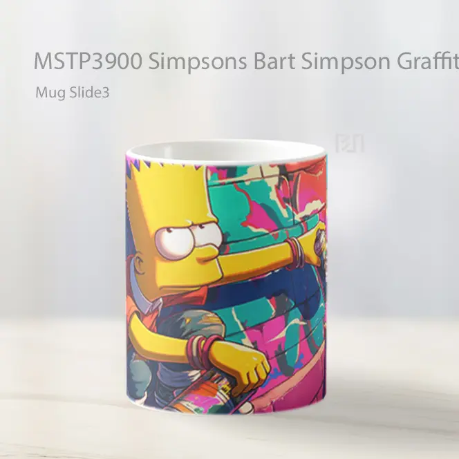 Simpsons Bart Simpson Graffiti Artist Mug Gelas Keramik MSTP3900 - All-side / Desain