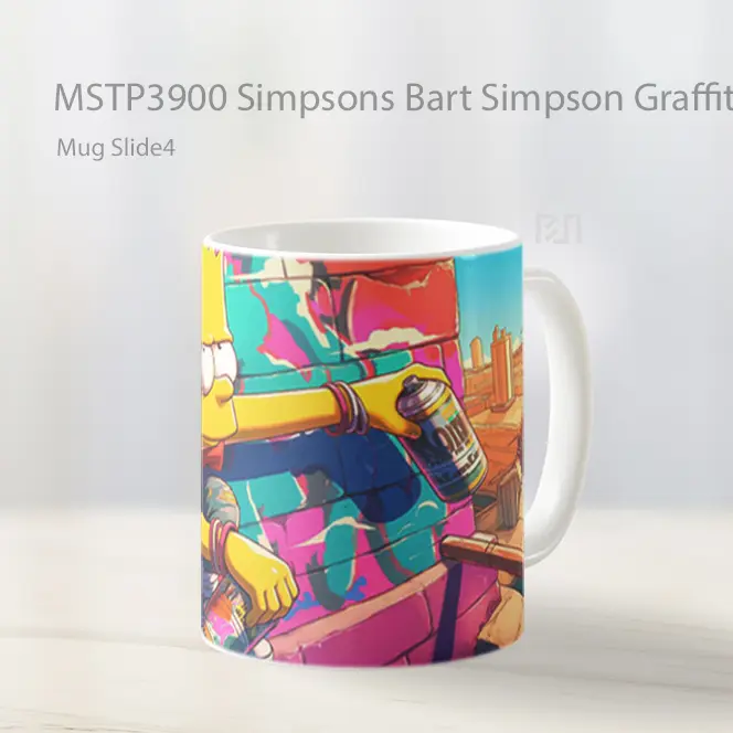 Simpsons Bart Simpson Graffiti Artist Mug Gelas Keramik MSTP3900