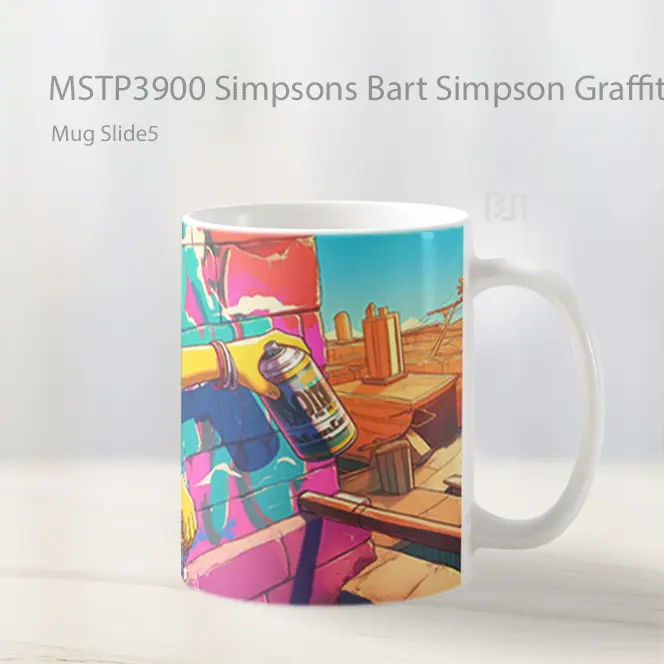 Simpsons Bart Simpson Graffiti Artist Mug Gelas Keramik MSTP3900 - All-side / Desain