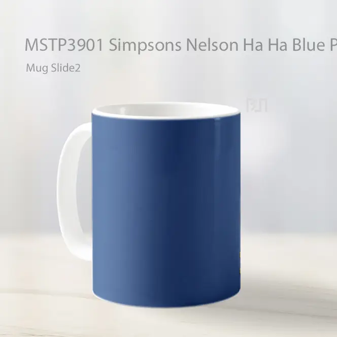 Simpsons Nelson Ha Ha Blue Pixel Mug Gelas Keramik MSTP3901 - All-side / Desain