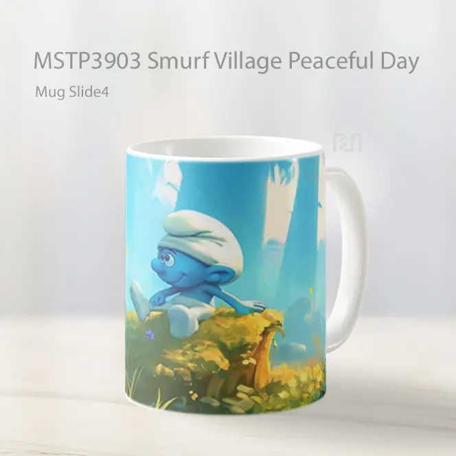 Smurf Village Peaceful Day Mug Gelas Keramik MSTP3903