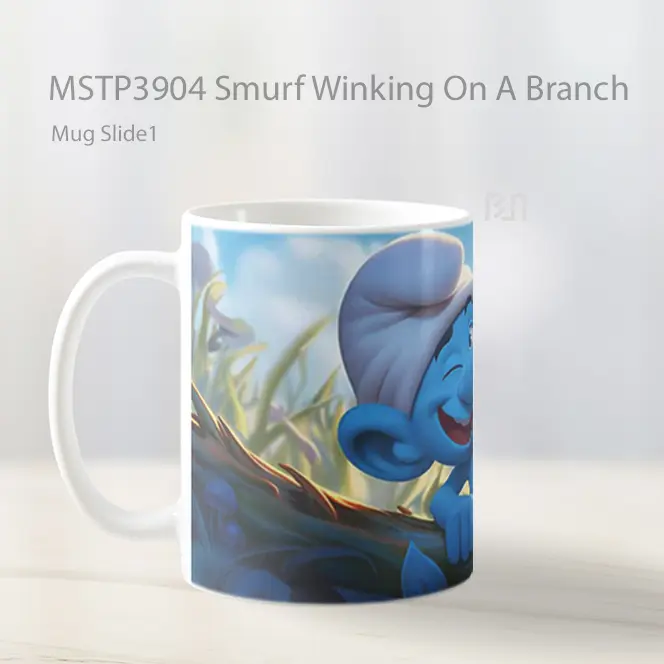 Smurf Winking On A Branch Mug Gelas Keramik MSTP3904 - All-side / Desain