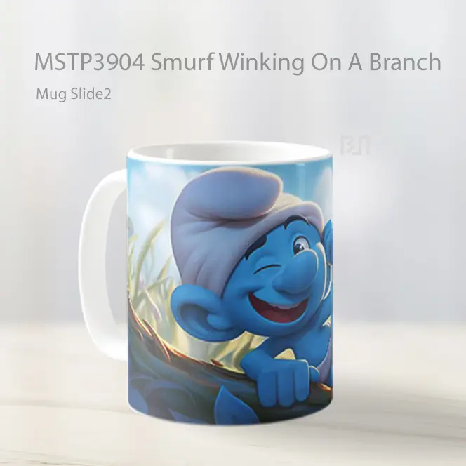 Smurf Winking On A Branch Mug Gelas Keramik MSTP3904 - All-side / Desain
