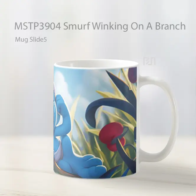 Smurf Winking On A Branch Mug Gelas Keramik MSTP3904 - All-side / Desain