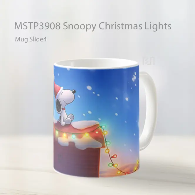 Snoopy Christmas Lights Mug Gelas Keramik MSTP3908