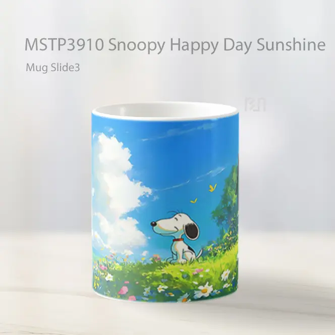 Snoopy Happy Day Sunshine Mug Gelas Keramik MSTP3910 - All-side / Desain