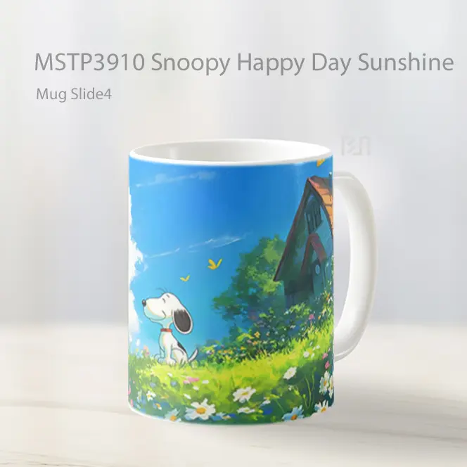 Snoopy Happy Day Sunshine Mug Gelas Keramik MSTP3910