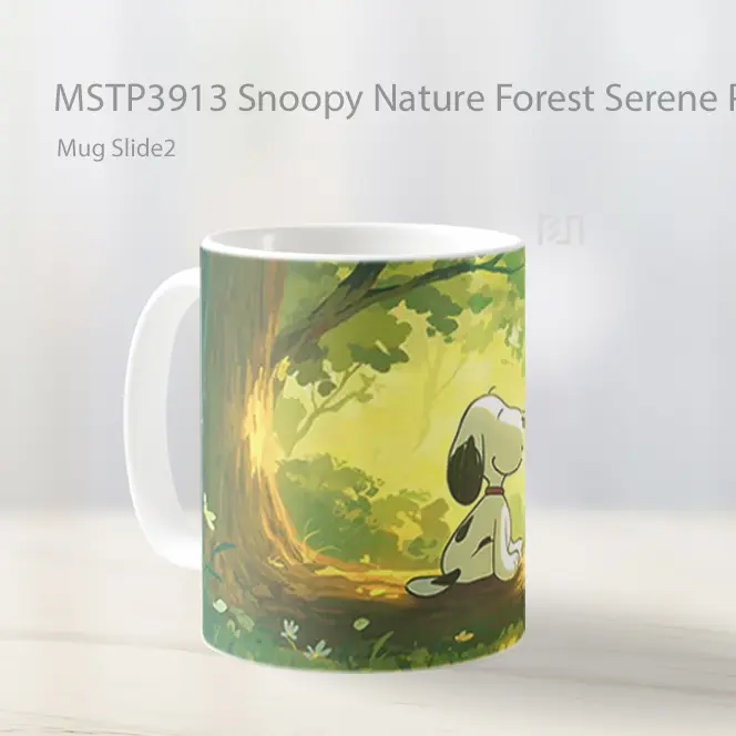Snoopy Nature Forest Serene Pc Mug Gelas Keramik MSTP3913 - All-side / Desain
