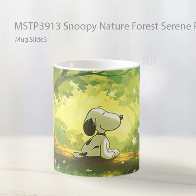 Snoopy Nature Forest Serene Pc Mug Gelas Keramik MSTP3913 - All-side / Desain