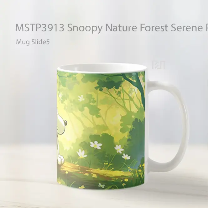 Snoopy Nature Forest Serene Pc Mug Gelas Keramik MSTP3913 - All-side / Desain