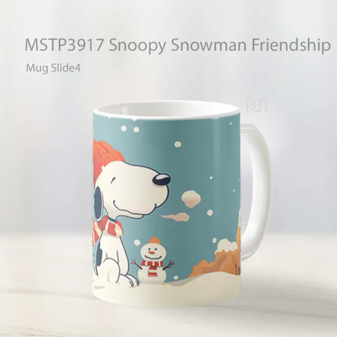 Snoopy Snowman Friendship Mug Gelas Keramik MSTP3917
