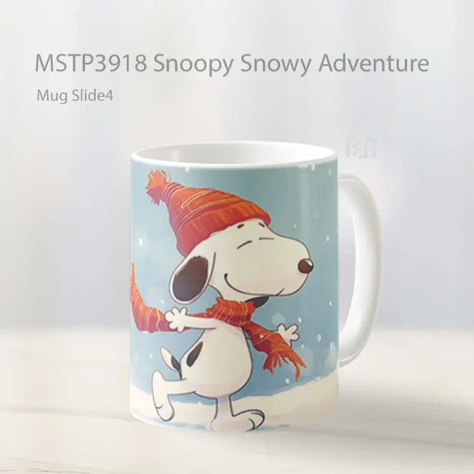 Snoopy Snowy Adventure Mug Gelas Keramik MSTP3918