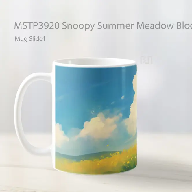 Snoopy Summer Meadow Bloom Pc Mug Gelas Keramik MSTP3920 - All-side / Desain