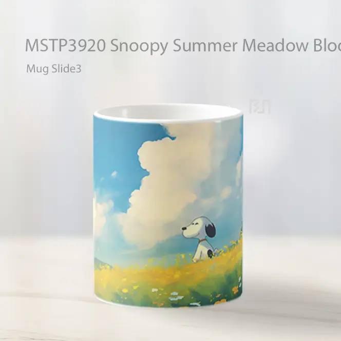 Snoopy Summer Meadow Bloom Pc Mug Gelas Keramik MSTP3920 - All-side / Desain