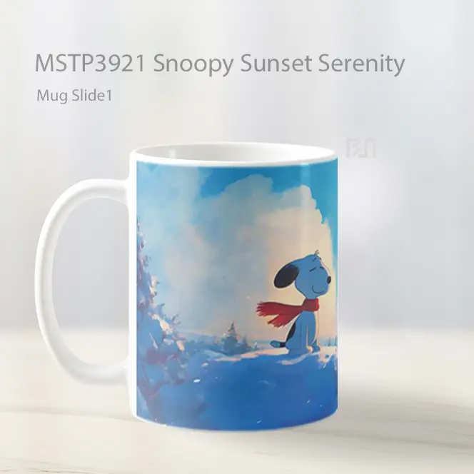 Snoopy Sunset Serenity Mug Gelas Keramik MSTP3921 - All-side / Desain