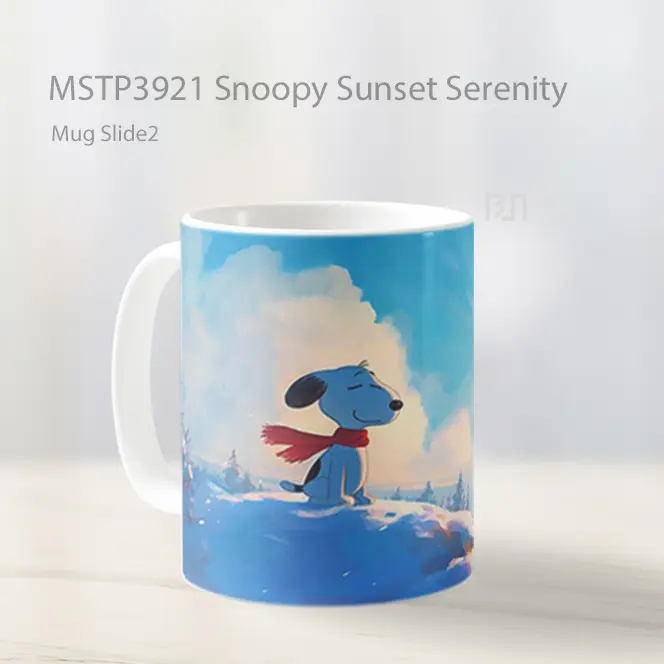 Snoopy Sunset Serenity Mug Gelas Keramik MSTP3921 - All-side / Desain
