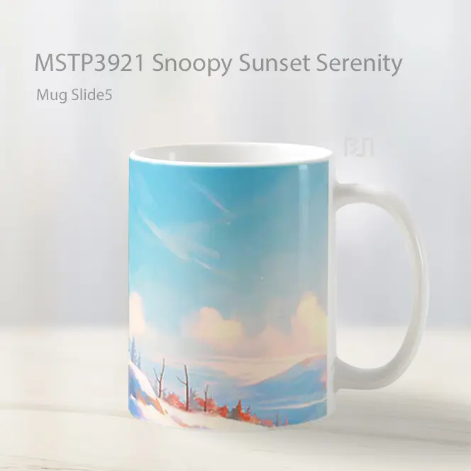 Snoopy Sunset Serenity Mug Gelas Keramik MSTP3921 - All-side / Desain