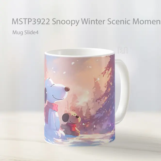 Snoopy Winter Scenic Moment Mug Gelas Keramik MSTP3922